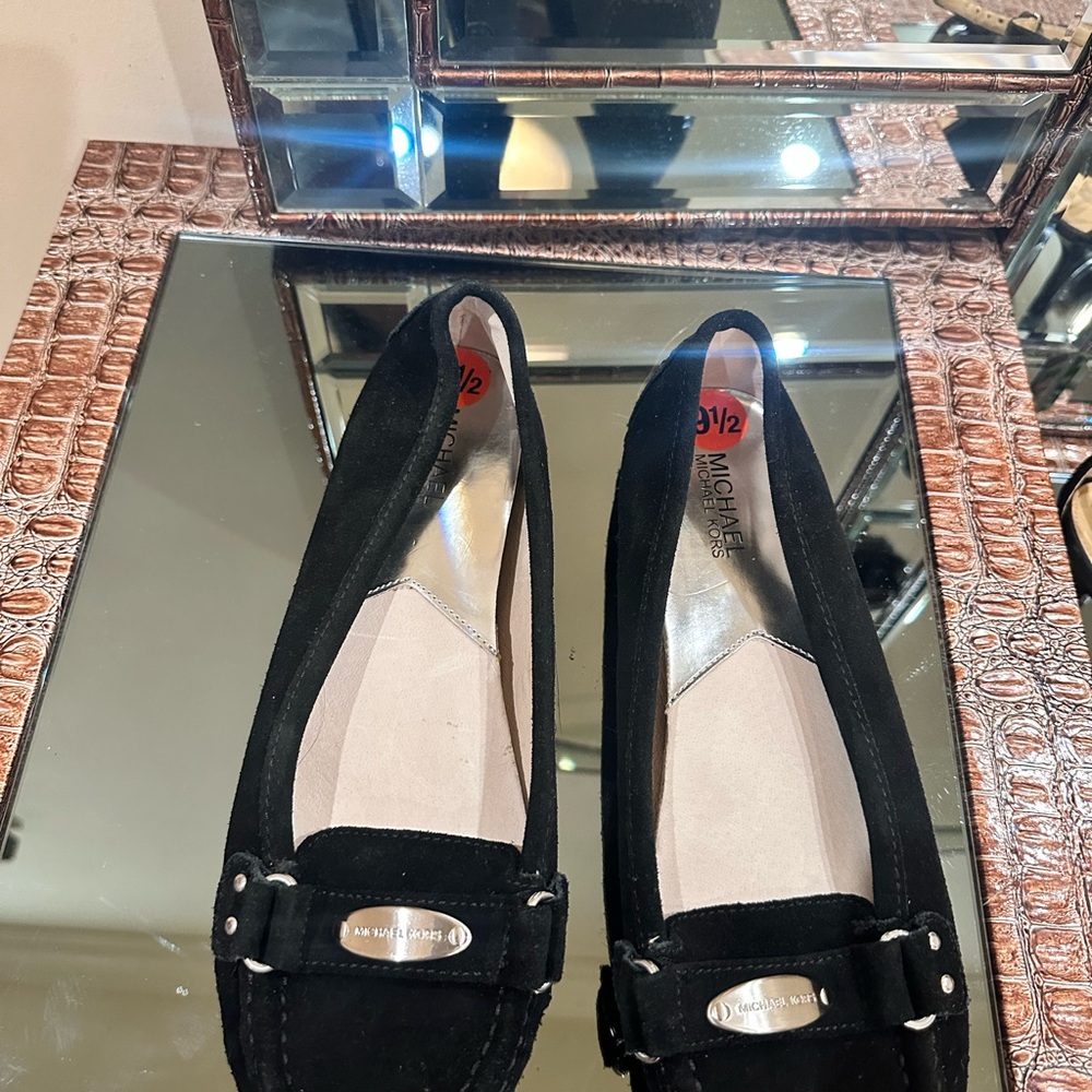 Michael Kors Black Suede Loafers for Women